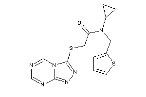 N-cyclopropyl-N-(2-thenyl)-2-([1,2,4]triazolo[4,3-a][1,3,5]triazin-3-ylthio)acetamide
