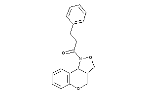 Image of 1-(3,3a,4,9b-tetrahydrochromeno[4,3-c]isoxazol-1-yl)-3-phenyl-propan-1-one