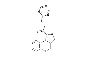 Image of 1-(3,3a,4,9b-tetrahydrochromeno[4,3-c]isoxazol-1-yl)-3-(s-triazin-2-yl)propan-1-one