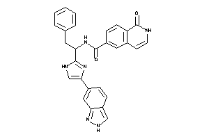 N-[1-[4-(2H-indazol-6-yl)-1H-imidazol-2-yl]-2-phenyl-ethyl]-1-keto-2H-isoquinoline-6-carboxamide