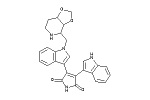 Image of 3-[1-(3a,4,5,6,7,7a-hexahydro-[1,3]dioxolo[4,5-c]pyridin-4-ylmethyl)indol-3-yl]-4-(1H-indol-3-yl)-3-pyrroline-2,5-quinone