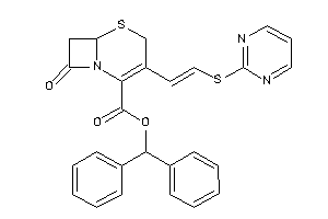 Image of 8-keto-3-[2-(2-pyrimidylthio)vinyl]-5-thia-1-azabicyclo[4.2.0]oct-2-ene-2-carboxylic Acid Benzhydryl Ester