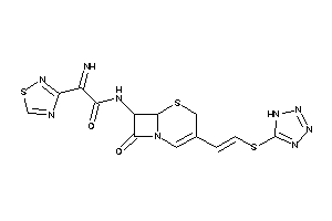 Image of 2-imino-N-[8-keto-3-[2-(1H-tetrazol-5-ylthio)vinyl]-5-thia-1-azabicyclo[4.2.0]oct-2-en-7-yl]-2-(1,2,4-thiadiazol-3-yl)acetamide