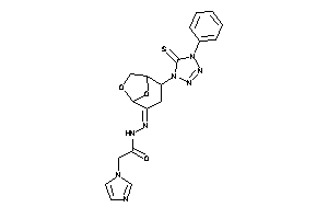Image of 2-imidazol-1-yl-N-[[2-(4-phenyl-5-thioxo-tetrazol-1-yl)-6,8-dioxabicyclo[3.2.1]octan-4-ylidene]amino]acetamide