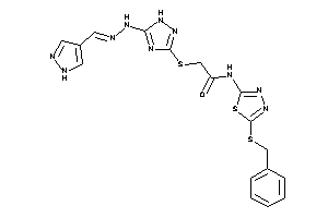 Image of N-[5-(benzylthio)-1,3,4-thiadiazol-2-yl]-2-[[5-[N'-(1H-pyrazol-4-ylmethylene)hydrazino]-1H-1,2,4-triazol-3-yl]thio]acetamide