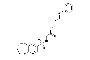 2-(3,4-dihydro-2H-1,5-benzodioxepin-7-ylsulfonylamino)acetic Acid 3-phenoxypropyl Ester