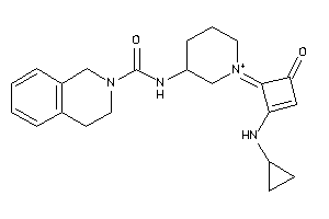 Image of N-[1-[2-(cyclopropylamino)-4-keto-cyclobut-2-en-1-ylidene]piperidin-1-ium-3-yl]-3,4-dihydro-1H-isoquinoline-2-carboxamide