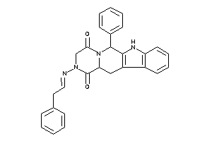 2-(phenethylideneamino)-6-phenyl-6,7,12,12a-tetrahydro-3H-pyrazino[1,2-b]$b-carboline-1,4-quinone