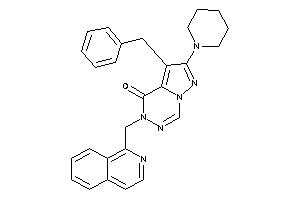 Image of 3-benzyl-5-(1-isoquinolylmethyl)-2-piperidino-pyrazolo[1,5-d][1,2,4]triazin-4-one