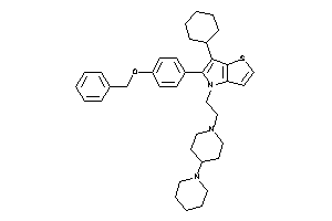 5-(4-benzoxyphenyl)-6-cyclohexyl-4-[2-(4-piperidinopiperidino)ethyl]thieno[3,2-b]pyrrole