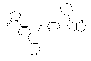 1-[3-[[4-(3-cyclohexylthieno[2,3-d]imidazol-2-yl)phenoxy]methyl]-4-morpholino-phenyl]-2-pyrrolidone
