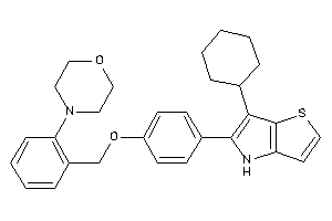 4-[2-[[4-(6-cyclohexyl-4H-thieno[3,2-b]pyrrol-5-yl)phenoxy]methyl]phenyl]morpholine