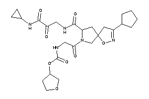 N-[2-[8-cyclopentyl-3-[[3-(cyclopropylamino)-2,3-diketo-propyl]carbamoyl]-6-oxa-2,7-diazaspiro[4.4]non-7-en-2-yl]-2-keto-ethyl]carbamic Acid Tetrahydrofuran-3-yl Ester