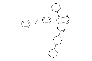 2-[5-(4-benzoxyphenyl)-6-cyclohexyl-thieno[3,2-b]pyrrol-4-yl]-1-(4-piperidinopiperidino)ethanone
