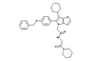 2-[5-(4-benzoxyphenyl)-6-cyclohexyl-thieno[3,2-b]pyrrol-4-yl]-N-(2-keto-2-piperidino-ethyl)acetamide