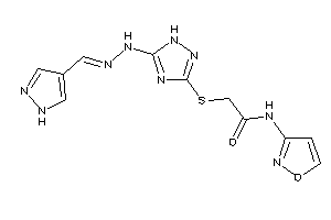 N-isoxazol-3-yl-2-[[5-[N'-(1H-pyrazol-4-ylmethylene)hydrazino]-1H-1,2,4-triazol-3-yl]thio]acetamide