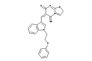 5-imino-6-[[1-(2-phenoxyethyl)indol-3-yl]methylene]-2H-thiazolo[3,2-a]pyrimidin-4-ium-7-one