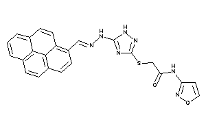 Image of N-isoxazol-3-yl-2-[[5-[N'-(pyren-1-ylmethylene)hydrazino]-1H-1,2,4-triazol-3-yl]thio]acetamide