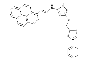Image of [3-[(5-phenyl-1,3,4-oxadiazol-2-yl)methylthio]-1H-1,2,4-triazol-5-yl]-(pyren-1-ylmethyleneamino)amine