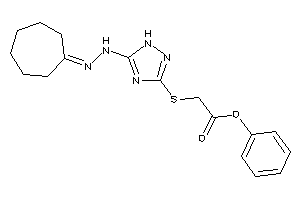 Image of 2-[[5-(N'-cycloheptylidenehydrazino)-1H-1,2,4-triazol-3-yl]thio]acetic Acid Phenyl Ester