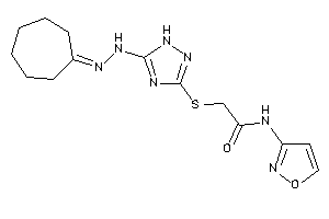 Image of 2-[[5-(N'-cycloheptylidenehydrazino)-1H-1,2,4-triazol-3-yl]thio]-N-isoxazol-3-yl-acetamide