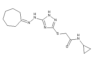 Image of 2-[[5-(N'-cycloheptylidenehydrazino)-1H-1,2,4-triazol-3-yl]thio]-N-cyclopropyl-acetamide