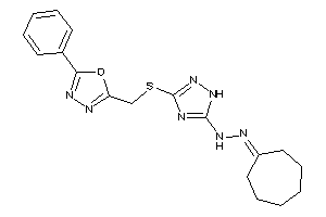 Image of (cycloheptylideneamino)-[3-[(5-phenyl-1,3,4-oxadiazol-2-yl)methylthio]-1H-1,2,4-triazol-5-yl]amine