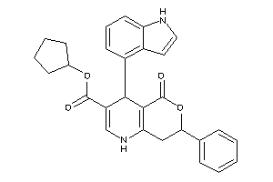 4-(1H-indol-4-yl)-5-keto-7-phenyl-1,4,7,8-tetrahydropyrano[4,3-b]pyridine-3-carboxylic Acid Cyclopentyl Ester