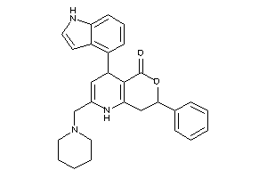 4-(1H-indol-4-yl)-7-phenyl-2-(piperidinomethyl)-1,4,7,8-tetrahydropyrano[4,3-b]pyridin-5-one