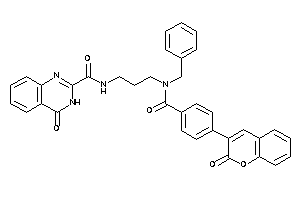 Image of N-[3-[benzyl-[4-(2-ketochromen-3-yl)benzoyl]amino]propyl]-4-keto-3H-quinazoline-2-carboxamide