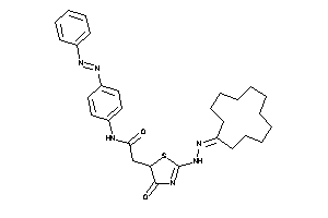 2-[2-(N'-cyclododecylidenehydrazino)-4-keto-2-thiazolin-5-yl]-N-(4-phenylazophenyl)acetamide