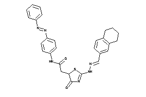 2-[4-keto-2-[N'-(tetralin-6-ylmethylene)hydrazino]-2-thiazolin-5-yl]-N-(4-phenylazophenyl)acetamide