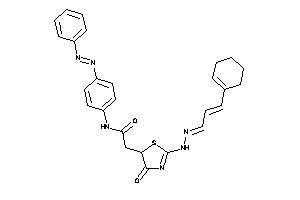 2-[2-[N'-(3-cyclohexen-1-ylprop-2-enylidene)hydrazino]-4-keto-2-thiazolin-5-yl]-N-(4-phenylazophenyl)acetamide