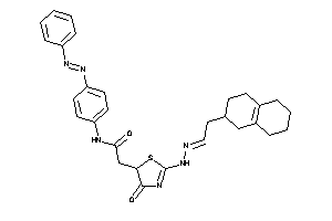 2-[4-keto-2-[N'-[2-(1,2,3,4,5,6,7,8-octahydronaphthalen-2-yl)ethylidene]hydrazino]-2-thiazolin-5-yl]-N-(4-phenylazophenyl)acetamide