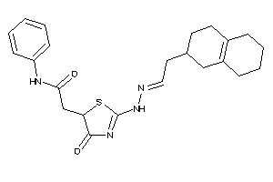 2-[4-keto-2-[N'-[2-(1,2,3,4,5,6,7,8-octahydronaphthalen-2-yl)ethylidene]hydrazino]-2-thiazolin-5-yl]-N-phenyl-acetamide