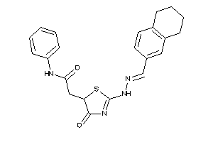 2-[4-keto-2-[N'-(tetralin-6-ylmethylene)hydrazino]-2-thiazolin-5-yl]-N-phenyl-acetamide