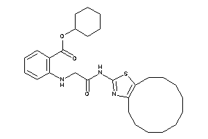 2-[[2-(4,5,6,7,8,9,10,11,12,13-decahydrocyclododeca[d]thiazol-2-ylamino)-2-keto-ethyl]amino]benzoic Acid Cyclohexyl Ester