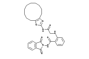 Image of 2-[[2-(4,5,6,7,8,9,10,11,12,13-decahydrocyclododeca[d]thiazol-2-ylamino)-2-keto-ethyl]amino]-N-phthalimido-benzamide