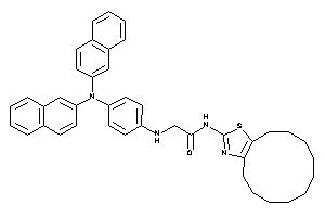 2-[4-[bis(2-naphthyl)amino]anilino]-N-(4,5,6,7,8,9,10,11,12,13-decahydrocyclododeca[d]thiazol-2-yl)acetamide