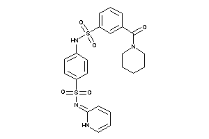 3-(piperidine-1-carbonyl)-N-[4-(1H-pyridin-2-ylideneamino)sulfonylphenyl]benzenesulfonamide