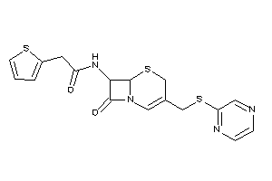 Image of N-[8-keto-3-[(pyrazin-2-ylthio)methyl]-5-thia-1-azabicyclo[4.2.0]oct-2-en-7-yl]-2-(2-thienyl)acetamide