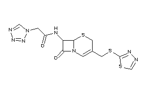 N-[8-keto-3-[(1,3,4-thiadiazol-2-ylthio)methyl]-5-thia-1-azabicyclo[4.2.0]oct-2-en-7-yl]-2-(tetrazol-1-yl)acetamide
