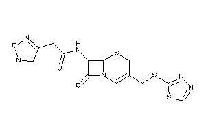 Image of 2-furazan-3-yl-N-[8-keto-3-[(1,3,4-thiadiazol-2-ylthio)methyl]-5-thia-1-azabicyclo[4.2.0]oct-2-en-7-yl]acetamide