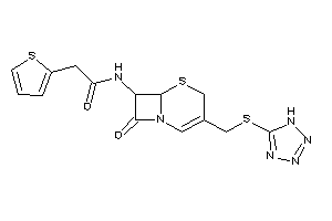 Image of N-[8-keto-3-[(1H-tetrazol-5-ylthio)methyl]-5-thia-1-azabicyclo[4.2.0]oct-2-en-7-yl]-2-(2-thienyl)acetamide