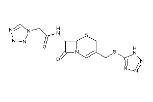 Image of N-[8-keto-3-[(1H-tetrazol-5-ylthio)methyl]-5-thia-1-azabicyclo[4.2.0]oct-2-en-7-yl]-2-(tetrazol-1-yl)acetamide
