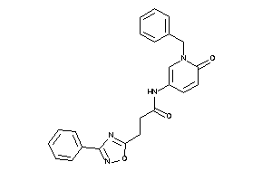 Image of N-(1-benzyl-6-keto-3-pyridyl)-3-(3-phenyl-1,2,4-oxadiazol-5-yl)propionamide