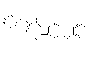 N-(3-anilino-8-keto-5-thia-1-azabicyclo[4.2.0]octan-7-yl)-2-phenyl-acetamide