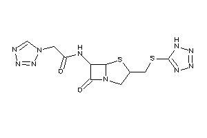 Image of N-[7-keto-3-[(1H-tetrazol-5-ylthio)methyl]-4-thia-1-azabicyclo[3.2.0]heptan-6-yl]-2-(tetrazol-1-yl)acetamide