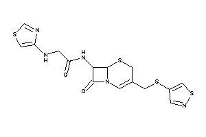Image of N-[3-[(isothiazol-4-ylthio)methyl]-8-keto-5-thia-1-azabicyclo[4.2.0]oct-2-en-7-yl]-2-(thiazol-4-ylamino)acetamide