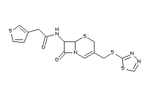 N-[8-keto-3-[(1,3,4-thiadiazol-2-ylthio)methyl]-5-thia-1-azabicyclo[4.2.0]oct-2-en-7-yl]-2-(3-thienyl)acetamide